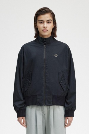 Fred Perry Batwing Zip-Through Rockar Dam Marinblå | LSETR99571