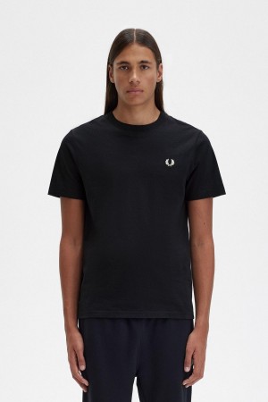 Fred Perry Crew Neck T-shirt Herr Svarta | SEJKU38005