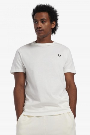 Fred Perry Crew Neck T-shirt Herr Vita | GSEEC45267