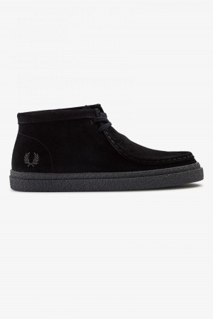 Fred Perry Dawson Mid Skor Dam Svarta | LSESX35509