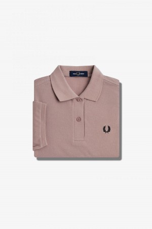 Fred Perry G6000 Fred Perry Shirt Dam Mörkrosa Svarta | SEZDE17263