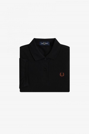 Fred Perry G6000 Fred Perry Shirt Dam Svarta Bruna | GSEUC91856