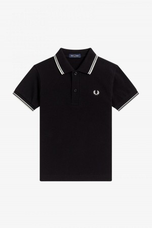 Fred Perry Kids Twin Tipped Barn Accessories Svarta Vita Vita | YSEGT74412