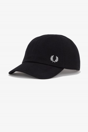 Fred Perry Klassiska Piqué Keps Accessories Svarta Vita | SENEJ46891