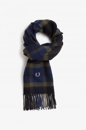 Fred Perry Lambswool Tartan Halsduk Accessories Gröna Ljus | SSENY49492