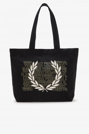 Fred Perry Laurel Wreath Tote Väska Accessories Svarta | USETG68408