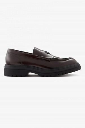 Fred Perry Läder Loafer Skor Herr Oxblood | XSEBH33850