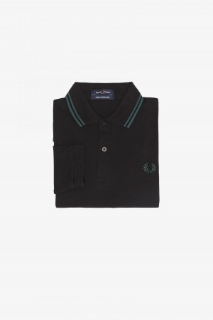 Fred Perry M1212 Fred Perry Shirt Herr Svarta Blå Blå | ASEWC45717