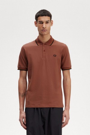 Fred Perry M12 Piketröja Herr Bruna Mörksvarta | XSEBH14304