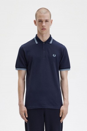 Fred Perry M12 Piketröja Herr Marinblå | ESEHC40088