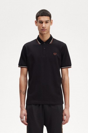 Fred Perry M12 Piketröja Herr Svarta Bruna | YSEGT80774