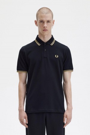 Fred Perry M12 Piketröja Herr Svarta | TSEWZ88754