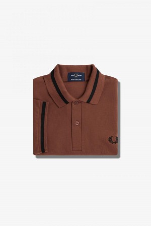 Fred Perry M2 Piketröja Herr Bruna Svarta | ASEDF70405