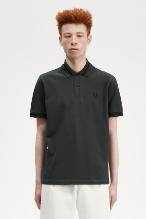 Fred Perry M2 Piketröja Herr Gröna Svarta | SEDFL25393