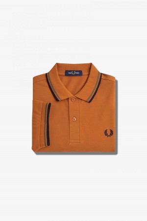 Fred Perry M3600 Fred Perry Shirt Herr Gröna Marinblå | SECVG41701