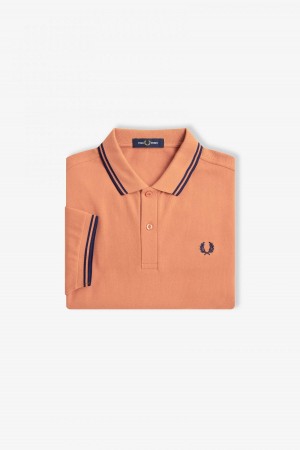 Fred Perry M3600 Fred Perry Shirt Herr Ljusmarinblå Marinblå | LSETR50380