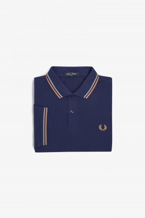 Fred Perry M3600 Fred Perry Shirt Herr Marinblå Ljus | XSEBH73401