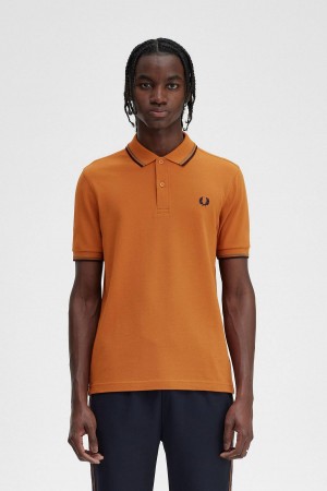 Fred Perry M3600 Piketröja Herr Gröna Marinblå | SSENY61414