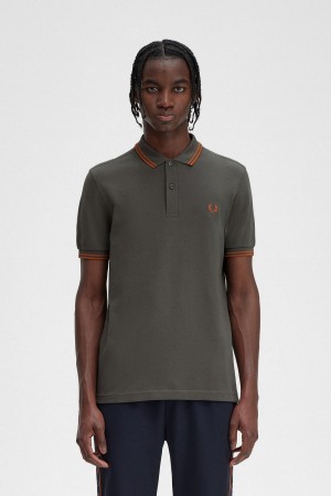 Fred Perry M3600 Piketröja Herr Gröna | SEZPD20549