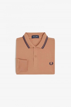 Fred Perry M3636 Fred Perry Shirt Herr Ljusmarinblå Marinblå | SEJBT94268