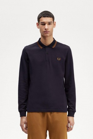 Fred Perry M3636 Piketröja Herr Marinblå Mörkmörk | SEJKU18147