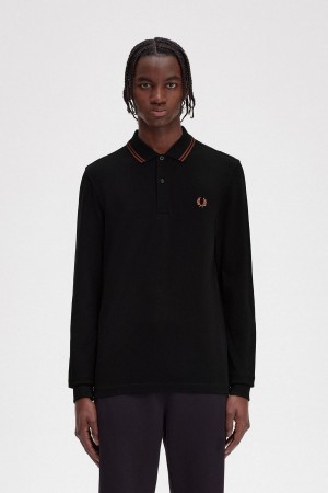 Fred Perry M3636 Piketröja Herr Svarta Bruna Bruna | SEICD47400