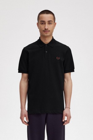 Fred Perry M3 Piketröja Herr Svarta Bruna | SEJVR76621