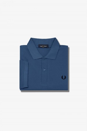 Fred Perry M6000 Fred Perry Shirt Herr Blå Svarta | SSENY21256