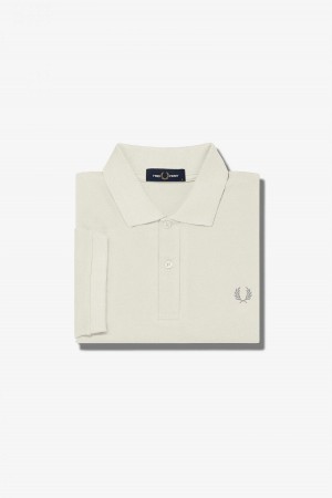 Fred Perry M6000 Fred Perry Shirt Herr Ecru / Limestone | XSEGW39375