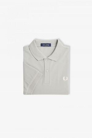 Fred Perry M6000 Fred Perry Shirt Herr Limestone / Ecru | FSEUI39371