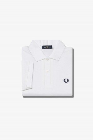 Fred Perry M6000 Fred Perry Shirt Herr Vita Marinblå | SECVG54264