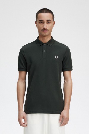 Fred Perry M6000 Piketröja Herr Gröna Vita | SEEAH22014