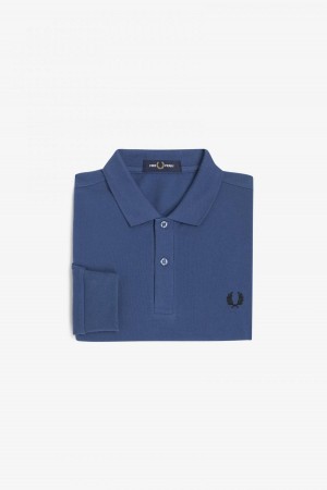 Fred Perry M6006 Fred Perry Shirt Herr Blå | ESEHC78054