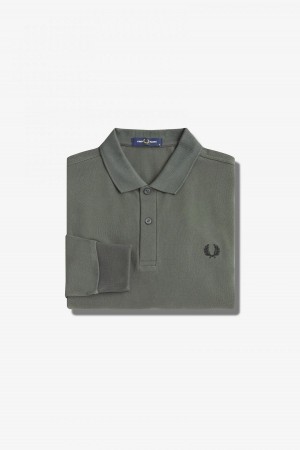 Fred Perry M6006 Fred Perry Shirt Herr Gröna | DSEVO23830