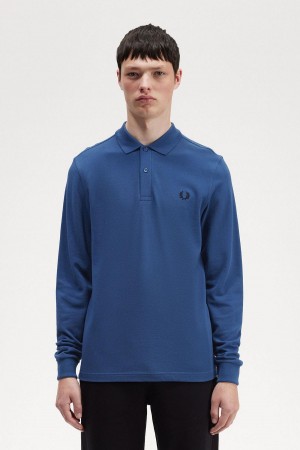 Fred Perry M6006 Piketröja Herr Blå | LSETR67681