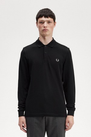 Fred Perry M6006 Piketröja Herr Svarta | TSEPQ68263