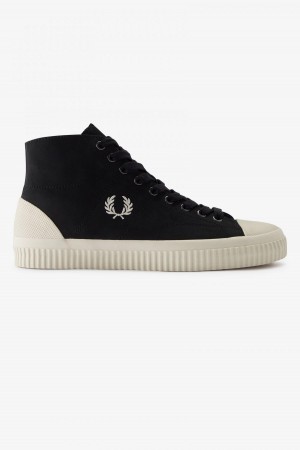 Fred Perry Mid Hughes Skor Herr Svarta | YSEGT99369