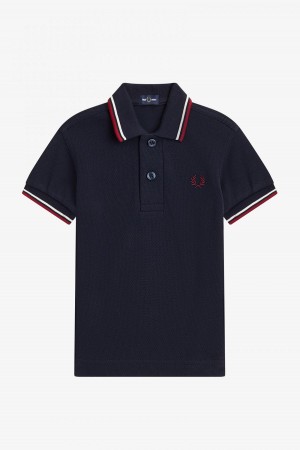 Fred Perry My First Barn Accessories Marinblå Vita Röda | USEND53462