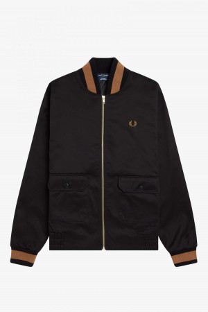 Fred Perry Tennis Bomber Rockar Herr Svarta | SEJKU52412