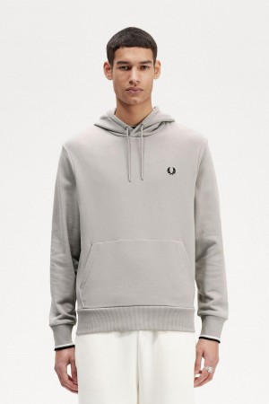 Fred Perry Tipped Hooded Tröjor Herr Limestone | SEDFL21687