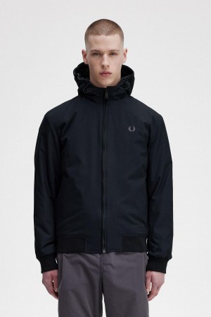 Fred Perry Vadderad Hooded Brentham Rockar Herr Svarta | SEZDE65901