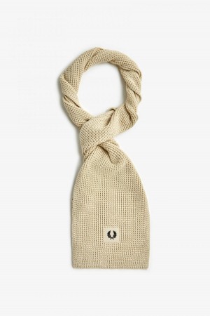 Fred Perry Waffle Knit Räfflad Halsduk Accessories Svarta | PSEER48753