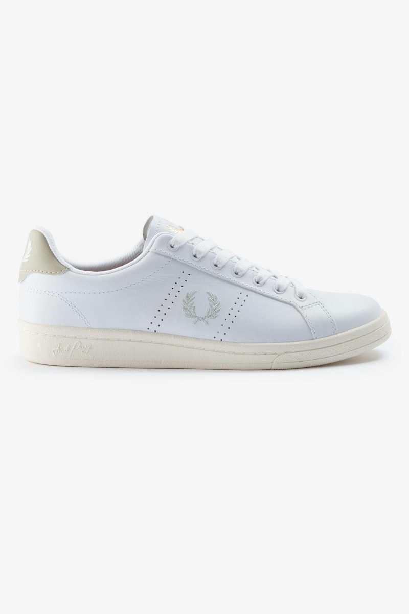 Fred Perry B721 Skor Herr Vita Ljus | QSEUV24944