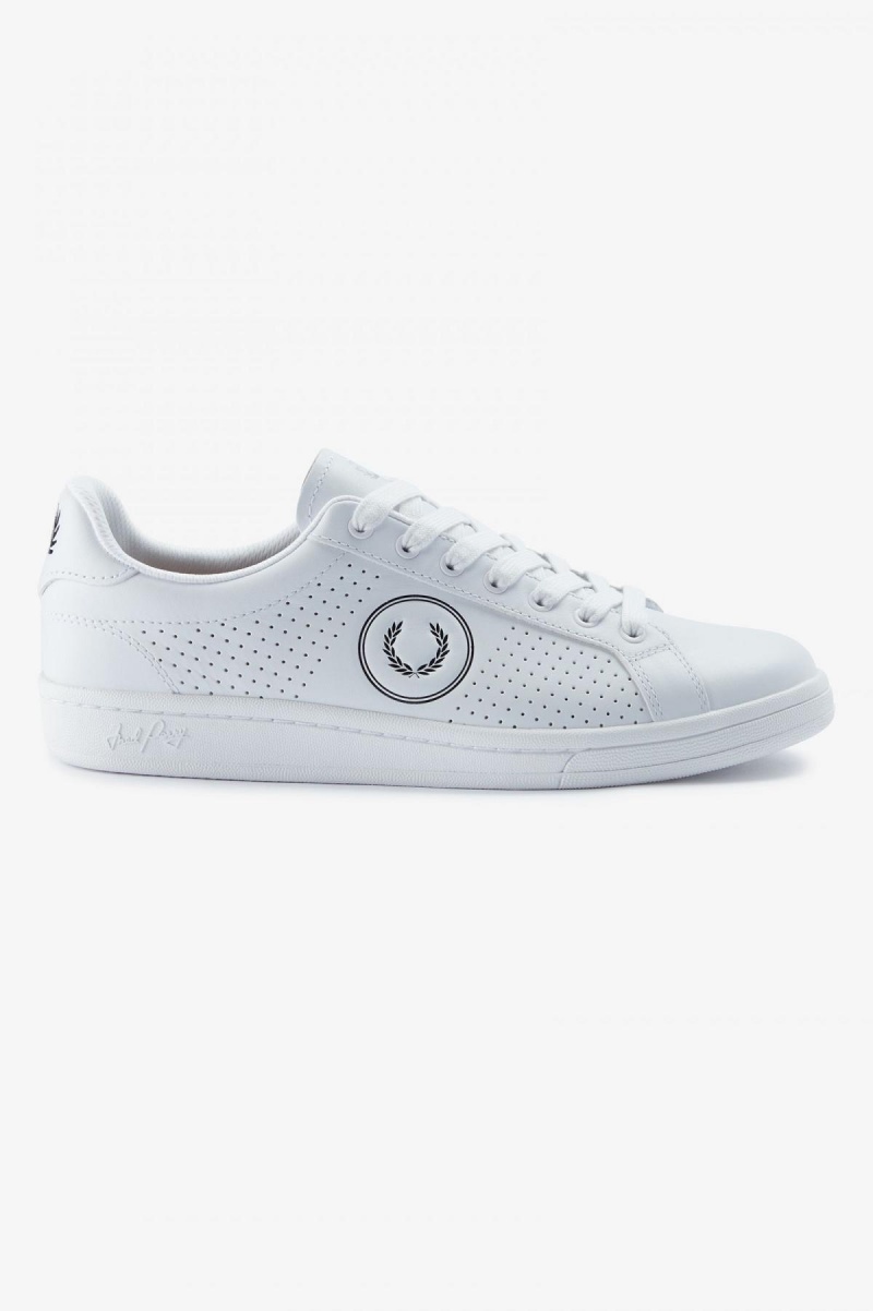 Fred Perry B721 Skor Herr Vita Svarta | TSEPQ83885