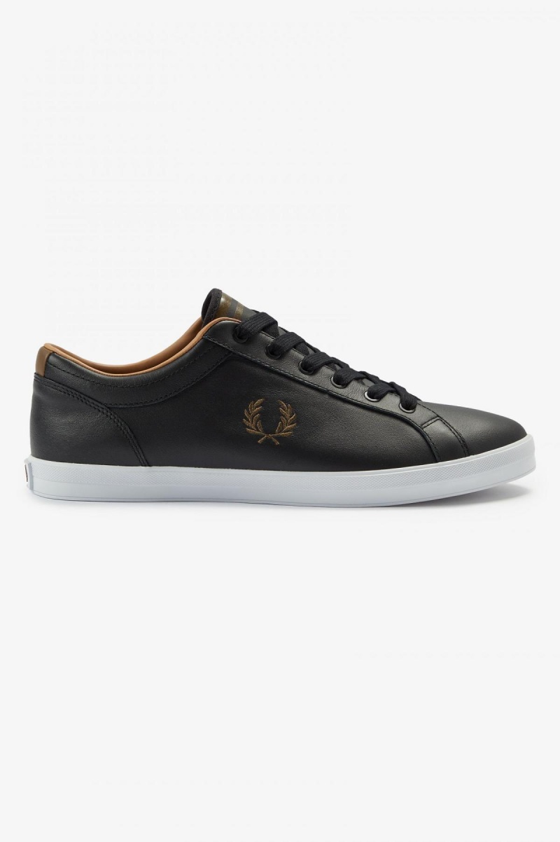 Fred Perry Baseline Skor Herr Svarta | MSEFT53172