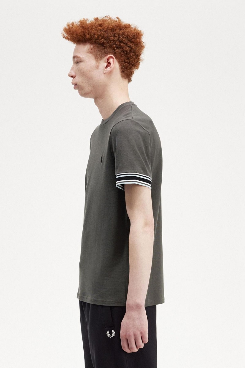 Fred Perry Bold Tipped Piqué T-shirt Herr Gröna | SENZX48528