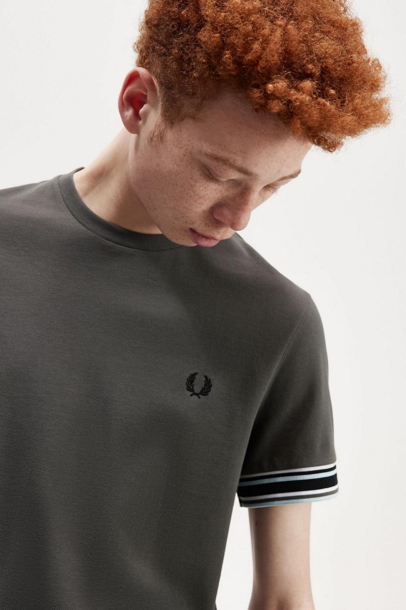 Fred Perry Bold Tipped Piqué T-shirt Herr Gröna | SENZX48528