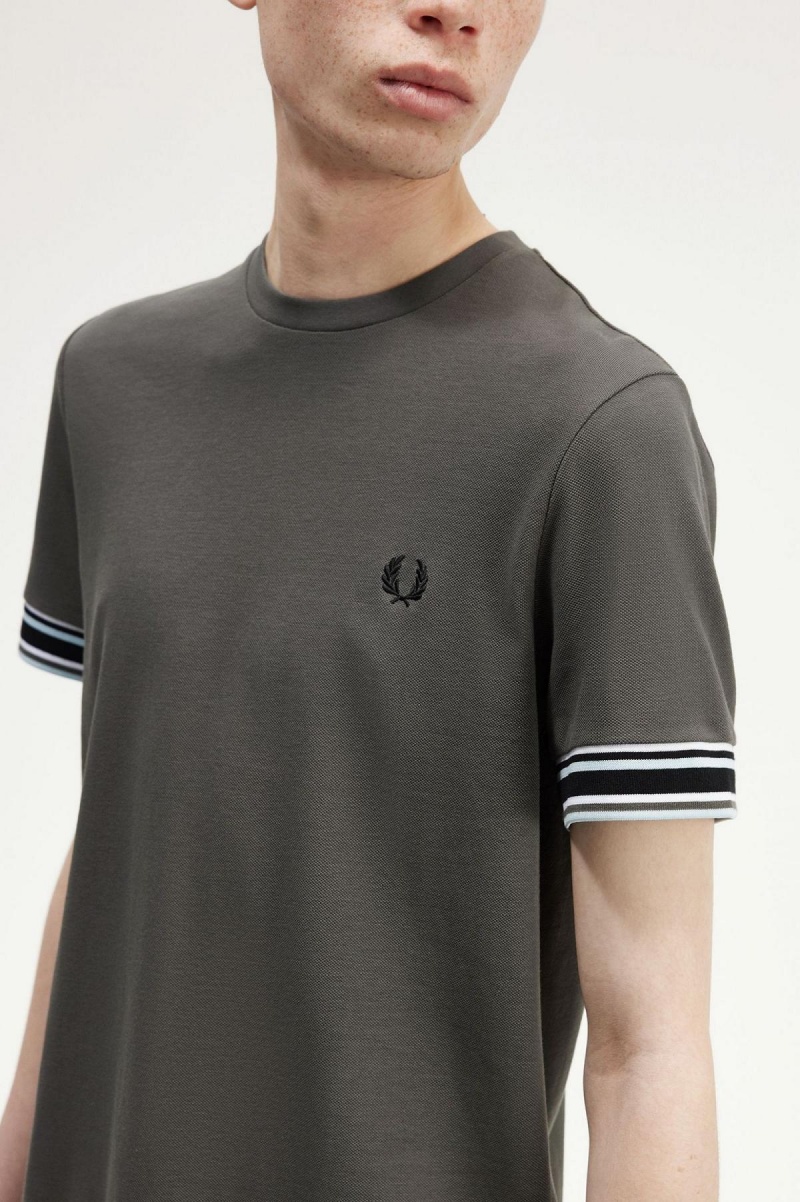 Fred Perry Bold Tipped Piqué T-shirt Herr Gröna | SENZX48528