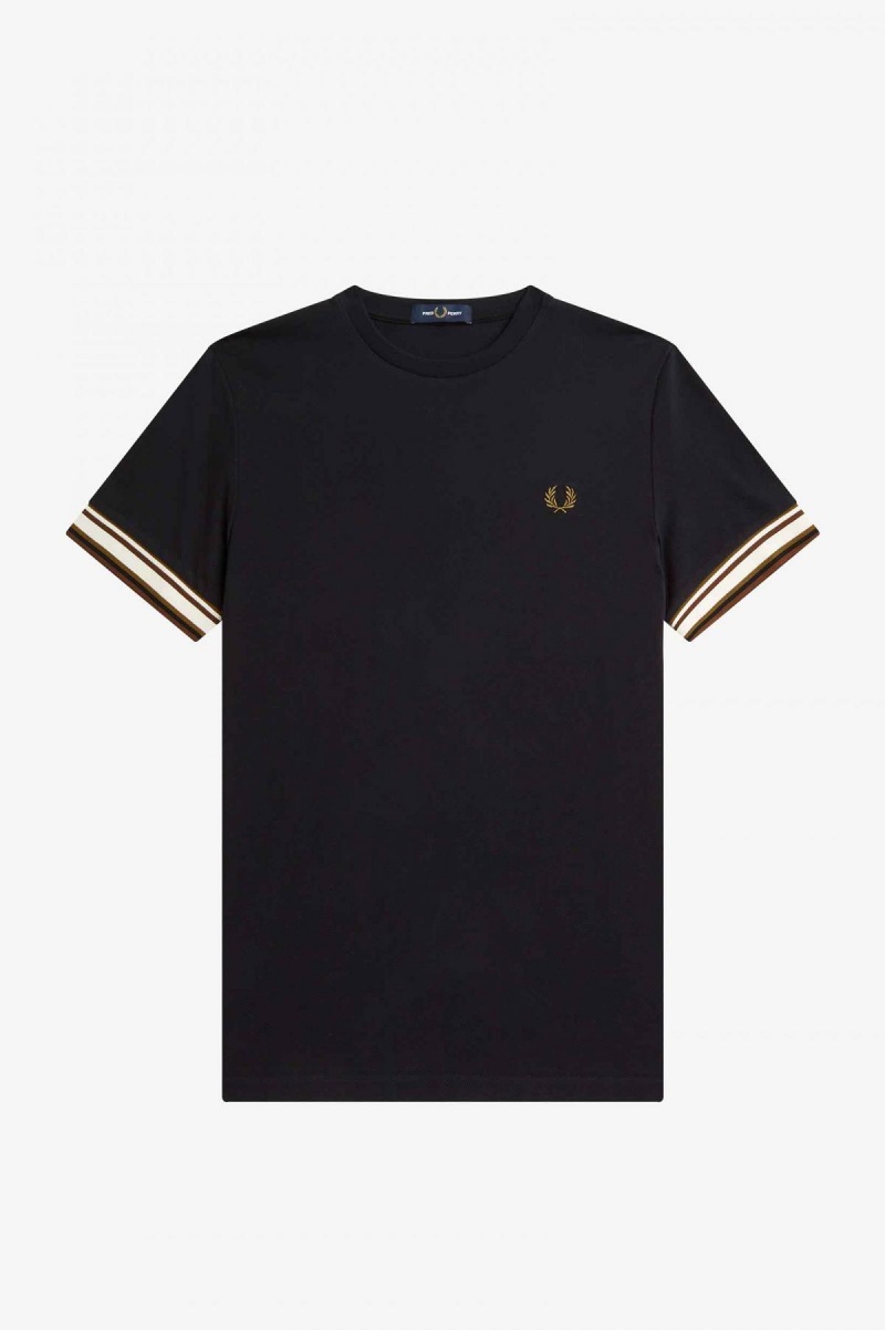 Fred Perry Bold Tipped Piqué T-shirt Herr Svarta | SEDYB11280