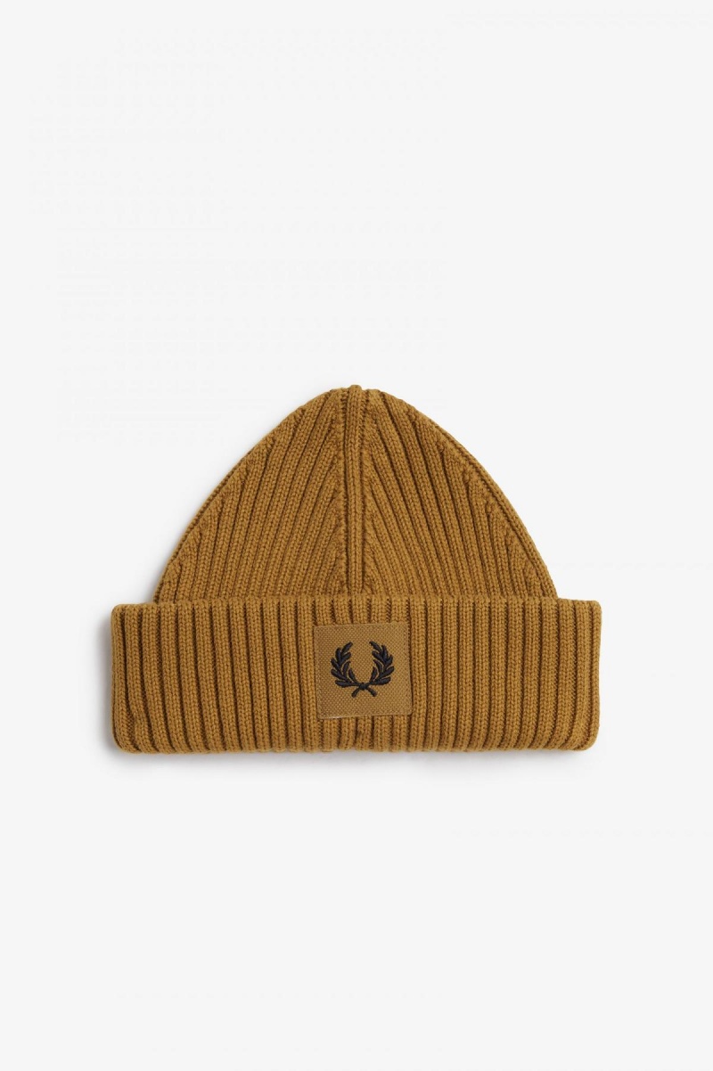 Fred Perry Branded Patch Räfflad Mössa Accessories Mörksvarta | SEZPD43261